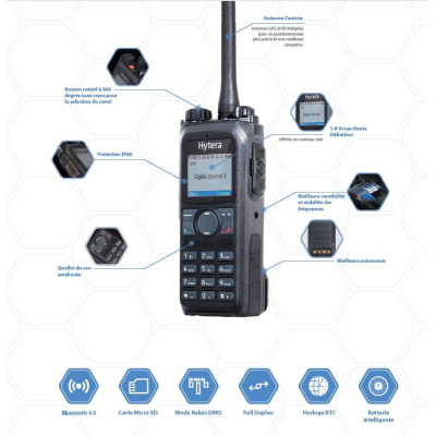 Hytera PD985 Radio avec Répéteur et  Full Duplex