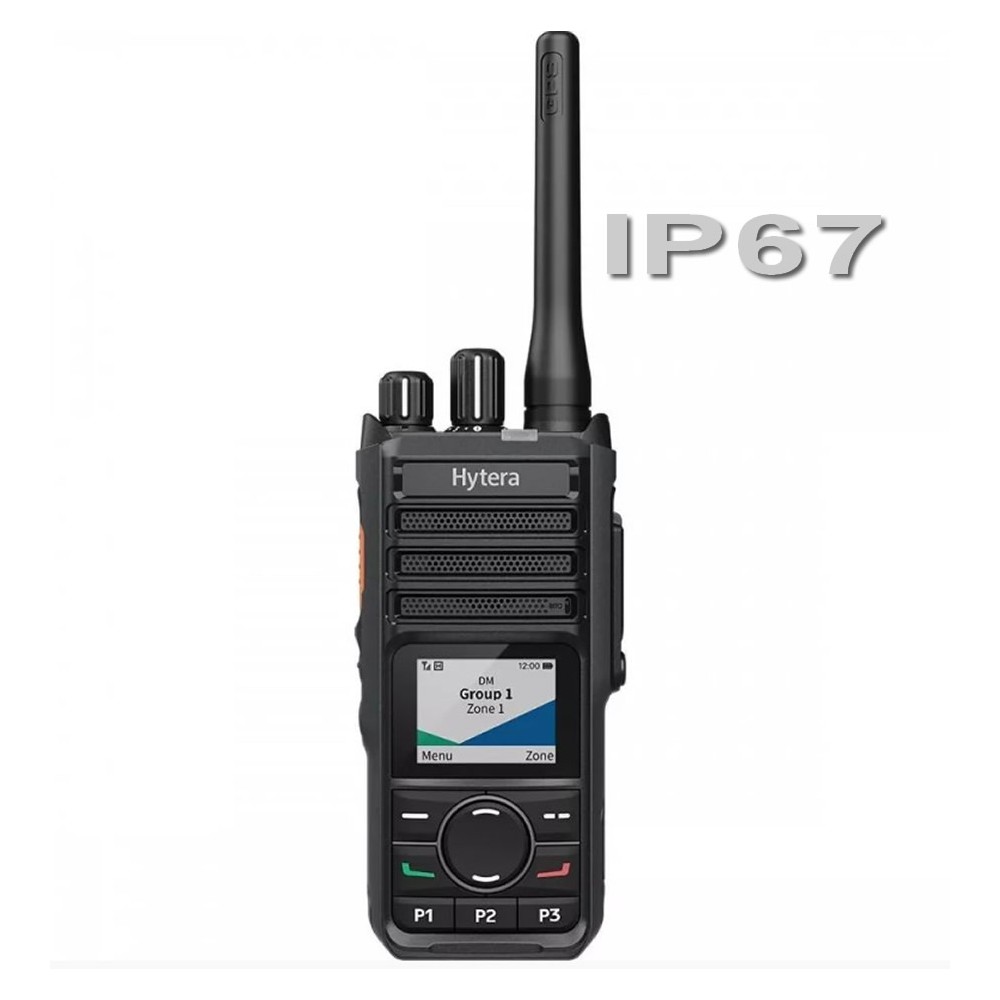 Hytera HP565 UHF
Radio UHF numérique avec licence, avec grand écran et clavier, étanche IP67, USB Type-C
